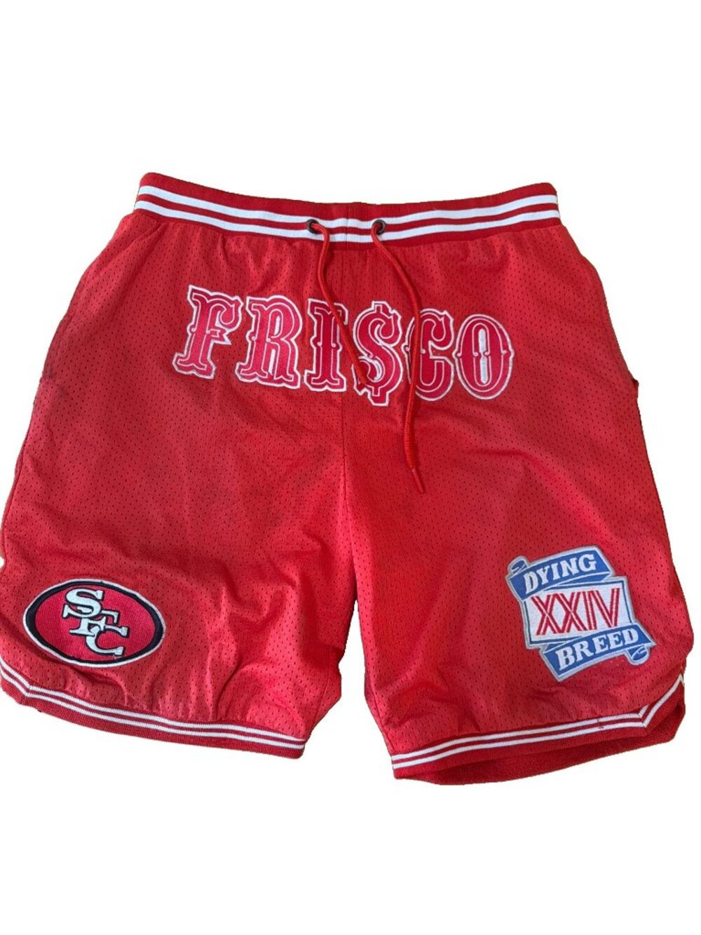 Dying breed Classic blacktop Frisco Red Basketball Mesh Shorts Men’s Sz L